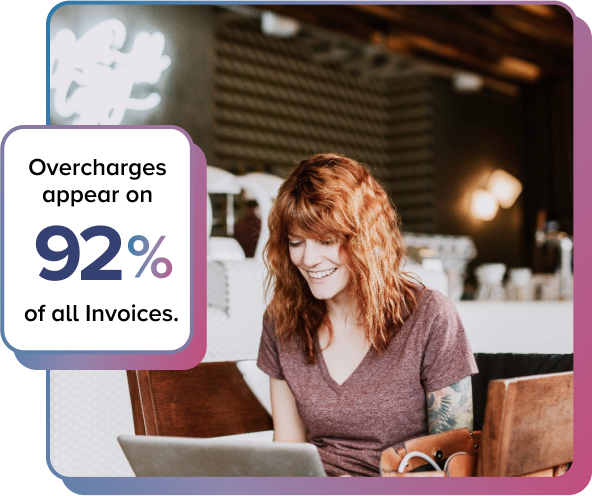 Overcharges appear on 02% of all Invoices.