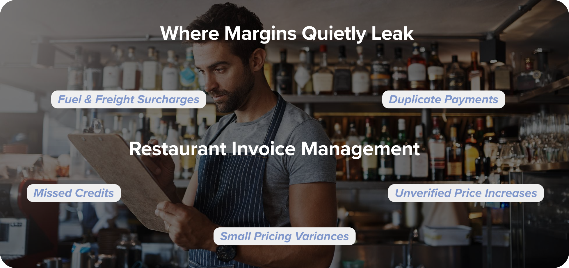 Restaurant manager reviewing invoices highlighting common restaurant invoice management issues