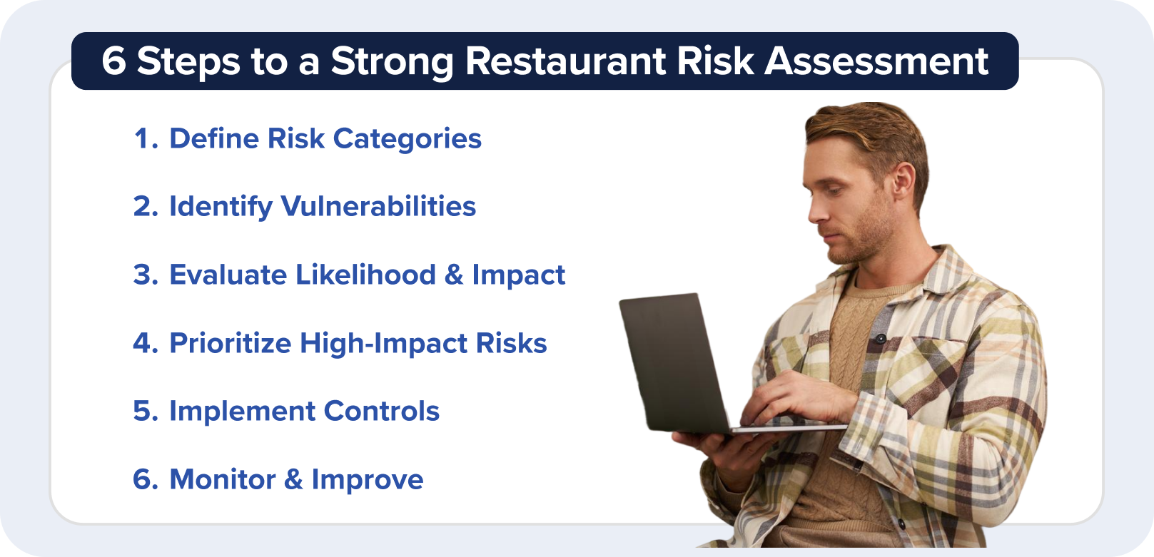 Step-by-step process for conducting a restaurant risk assessment Step-by-step process for conducting a restaurant risk assessment